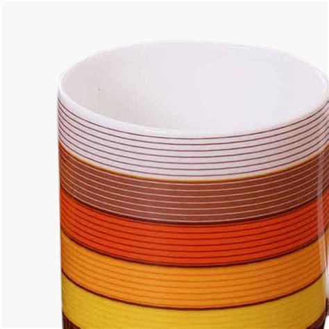 Buy Corsica Alton Set of 6 Bone China Striped Coffee Mugs, Yellow ...