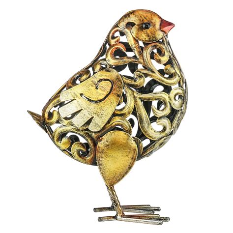 Buy Iron Chick Sculpture Figurines Crafts Garden Statue for Online at ...