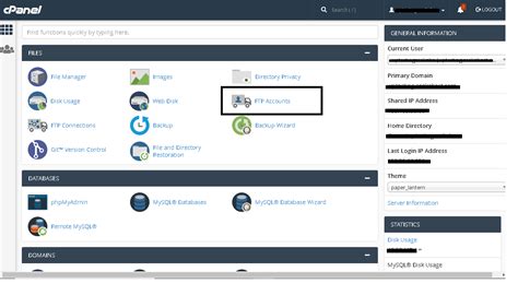 Image result for FTP cPanel