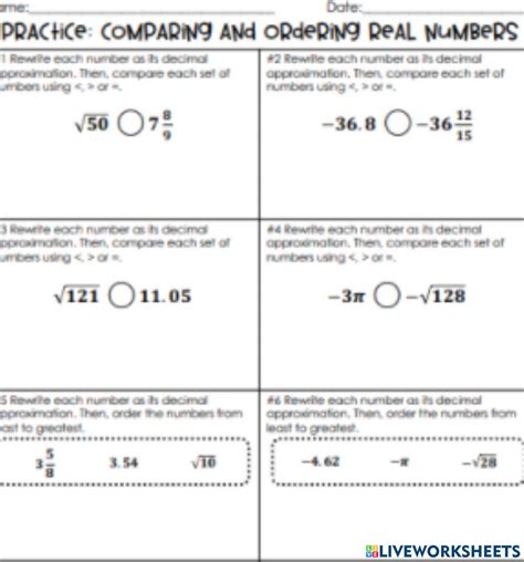 Image result for Ordering Real Numbers