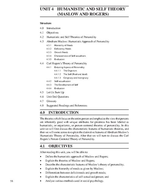 Humanistic approach - 3 Hierarchy of Needs 4.3 Deficiency Needs 4.3 ...