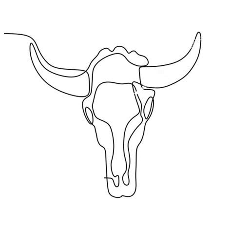 Bison Head - Minimalist Line Art Painting by Tallenge Store | Buy ...