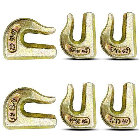 6 Pack Weld On Grab Hook, 5/16 Inch Heavy Duty Grade 70 Forged Grab ...