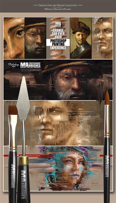 Realistic Photoshop Oil & Acrylic Brush Pack - MA-BRUSHES