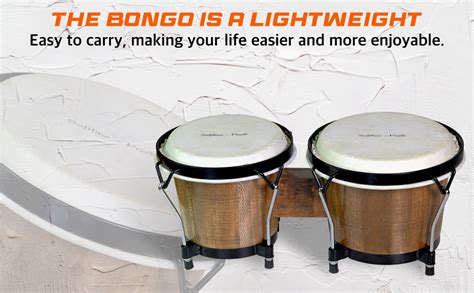 Softline Pro SP-BNG Bongo Drum Set with Tuning Wrench Professional ...