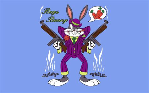 Download Violet Suit Bugs Bunny Gangster Cartoon Wallpaper | Wallpapers.com