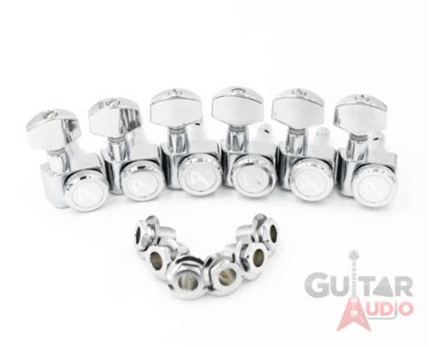 Buy Genuine Fender CHROME LOCKING Tuners 6-InLine 2-pin Strat/Tele F ...