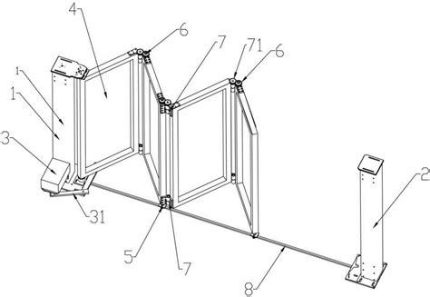 一种多扇折叠门结构的制作方法_2