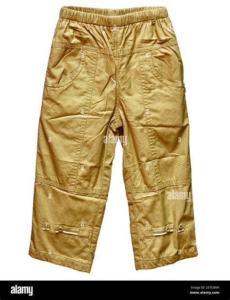 Kids khaki pants isolated on white background Stock Photo - Alamy