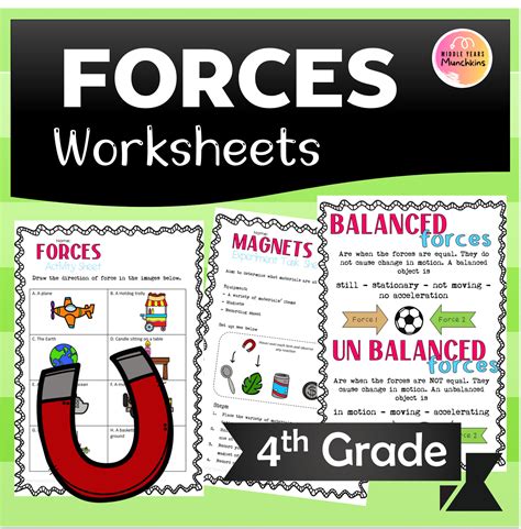 Forces Gravity Resistive Magnetism Worksheets | Made By Teachers