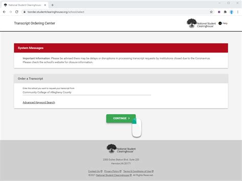 Image result for Clearing House Transcripts Request