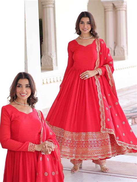 KA 1209 SILK WITH SEQUENCE DESIGNER PARTY WEAR GOWN DRESS AT BEST ...