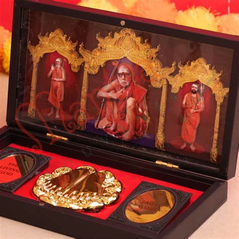 3D Adi Shankaracharya Charan Paduka Box Spiritual Frame for Puja, Home ...