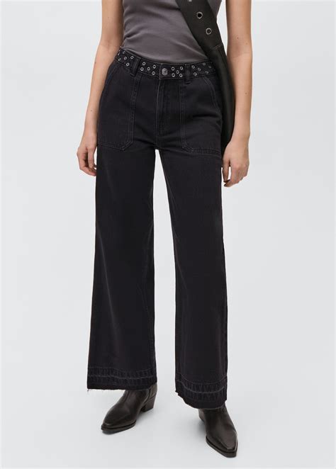 Blugi wide leg - Teen | MANGO Romania