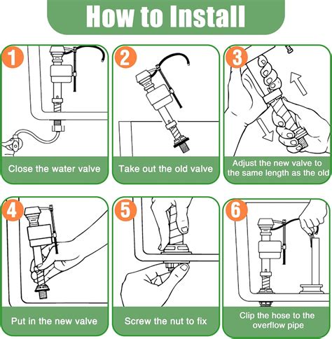 Saillong Toilet Fill Valve Replacement, Universal India | Ubuy