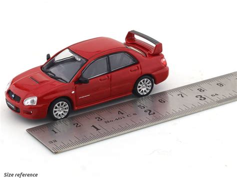 Subaru Impreza WRX STI red 1:64 MC64 diecast scale car collectible ...