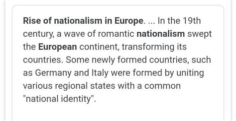 List any three causes for development of nationalism in Europe - Brainly.in