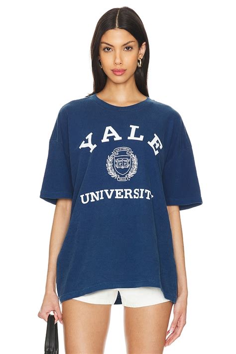 SIXTHREESEVEN Yale University Tee in Navy | REVOLVE