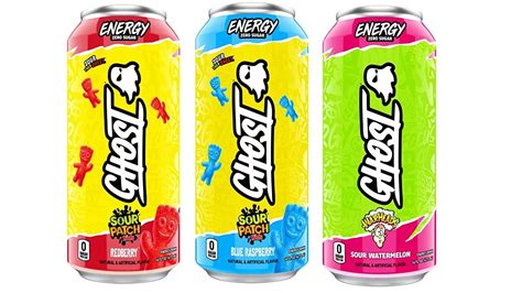 Ghost Energy Ready to Drink 16 Ounce Cans Sour Patch Kids/Warheads ...