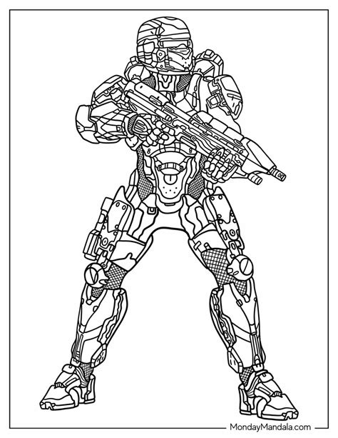 Halo Master Chief Coloring Pages