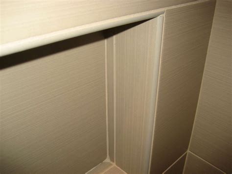 schluter jolly edge trim in contemporary shower | Bathroom & Home Spa ...