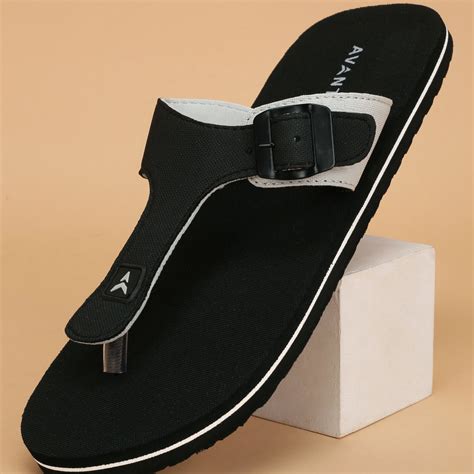 Buy Avant Men's FusionGrip Flip Flops - Black/White Online in India ...