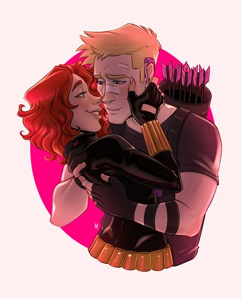 Hawkeye And Black Widow Kiss