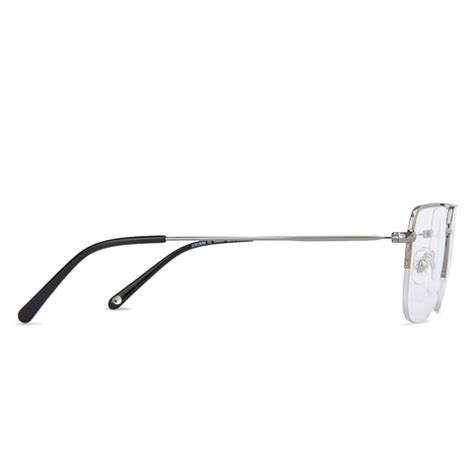 Buy Silver Black Half Rim Square John Jacobs Supreme Steel JJ E13558-C1 ...