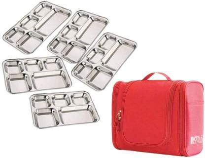 GIANT IMPEX Gift combo set of Stainless Steel Partition Plate 5 in1 ...