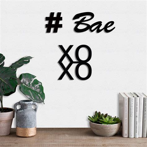 Art Street # BAE XOXO Wall Sign MDF Plaque Painted Cutout Ready to Hang ...