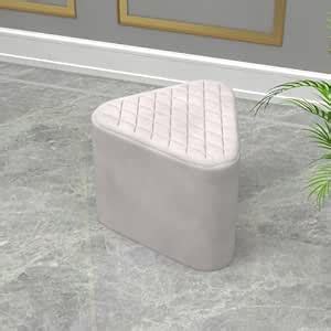 Ereteken ART Velvet Triangle Ottoman Foot Rest Stool Linen Fabric ...