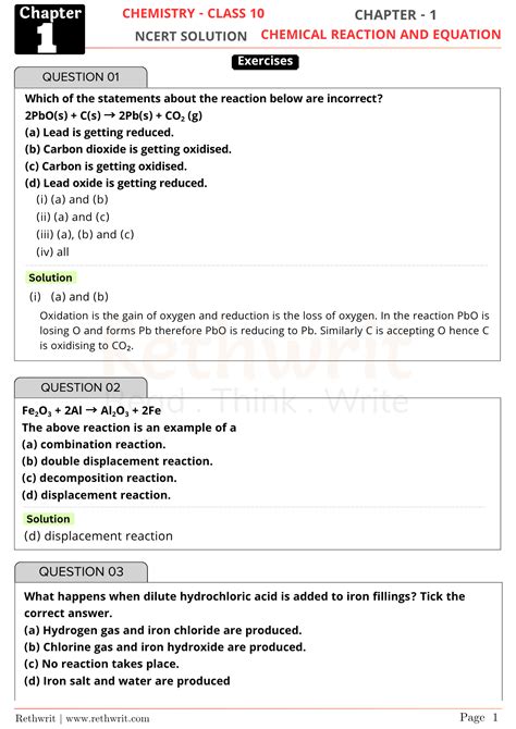 Class 10th Science Chapter 1 的图像结果