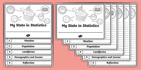 My State in Statistics Flipbook for 3rd-5th Grade