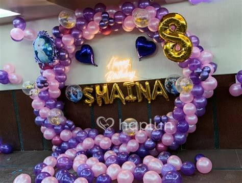 Ring Décor On Wall With Neon Light At Best Price Balloon Services