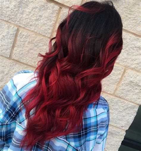 Black And Red Ombre Hair