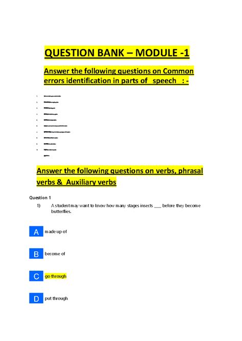 Question BANK-1 - Module -1 - QUESTION BANK – MODULE - 1 Answer the ...