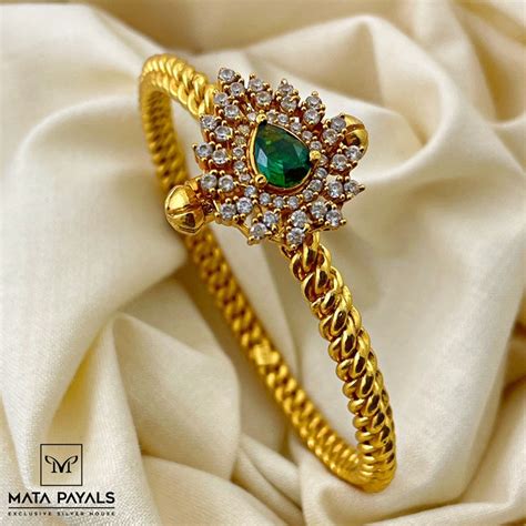 Green Stone Gold Polish Kada – matapayals