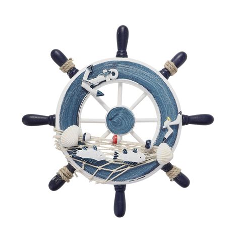 VORCOOL Ship Wheel,Rudder Wall Decor Nautical Beach Wooden Boat Ship ...