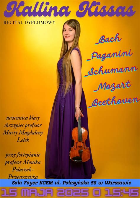 Dyplom Skrzypcowy Kalliny Kissas, Sala Foyer KCEM ul. Połczyńska 56 ...