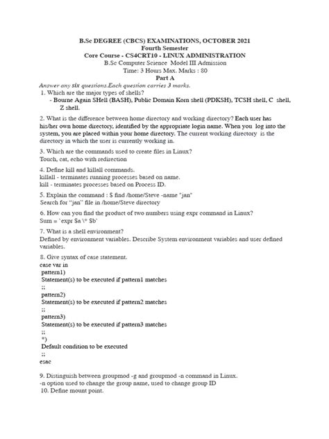 Image result for Linux Test Questions