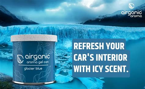 AIRGANIC Aroma Gel Can- Glacier Blue Air Freshener | Premium Gel Car ...