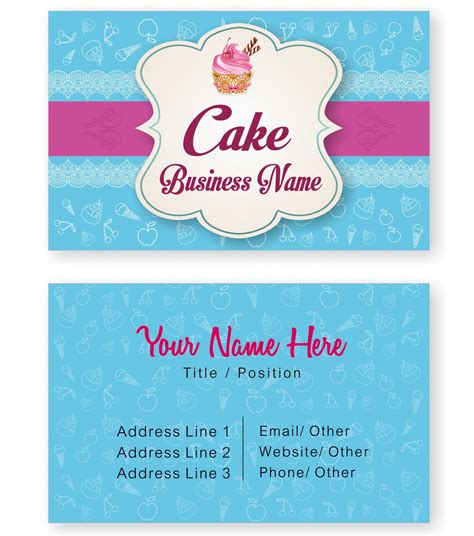 Buy Design Your Own Personalized Business Card Cake Bakery Business ...