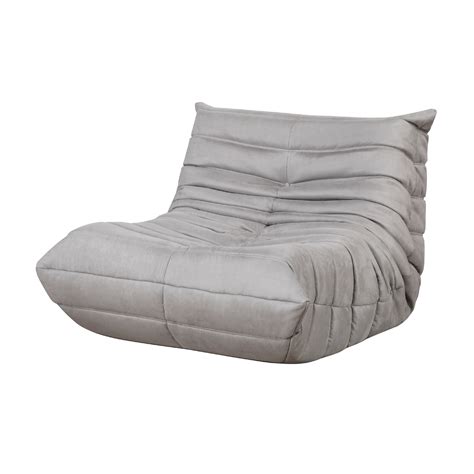 Benjara Revena Accent Floor Chair, Pleated Microfiber, Curved | Wayfair