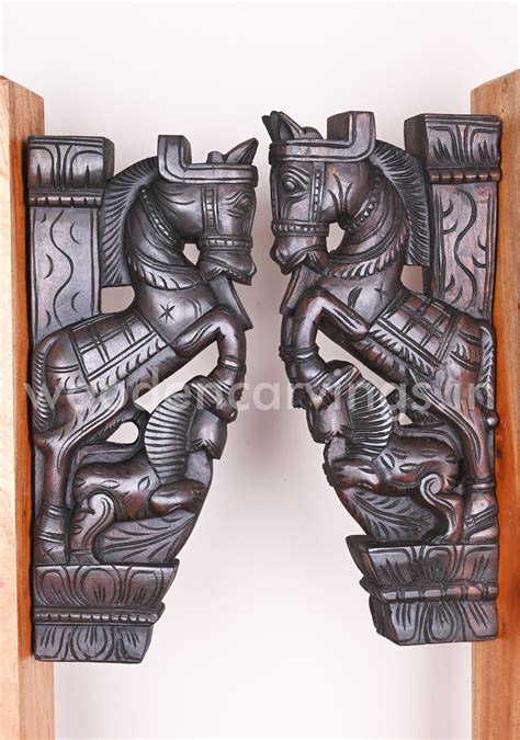 Elegant Good Luck Upraised Legs Wall Brackets 18" – Sengottuvel Wood ...