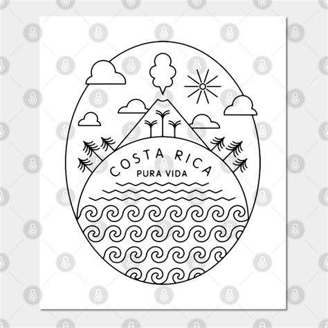 Pura Vida Shirt Costa Rica Clothing | Art Print and Posters Collection