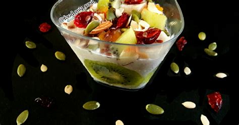 Healthy Overnight Oats (with Fruits, Nuts & Seeds) Recipe by food_my ...