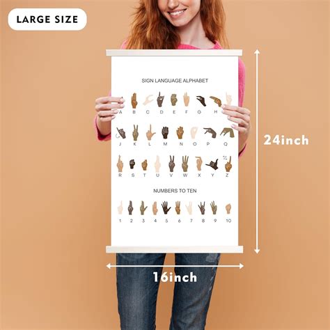 Ajqiomh American Sign Language Poster，ASL Alphabet Wall India | Ubuy