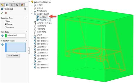 Image result for SolidWorks Subtract Solid From Solid
