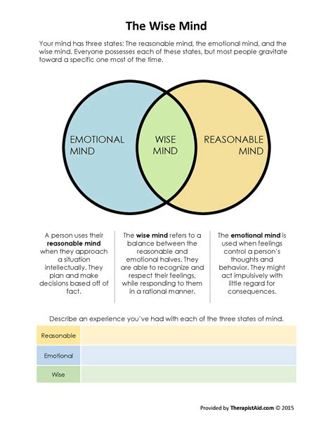 Wise Mind Worksheet