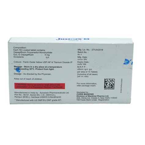 Justoza 5 Tablet | Uses, Side Effects, Price | Apollo Pharmacy